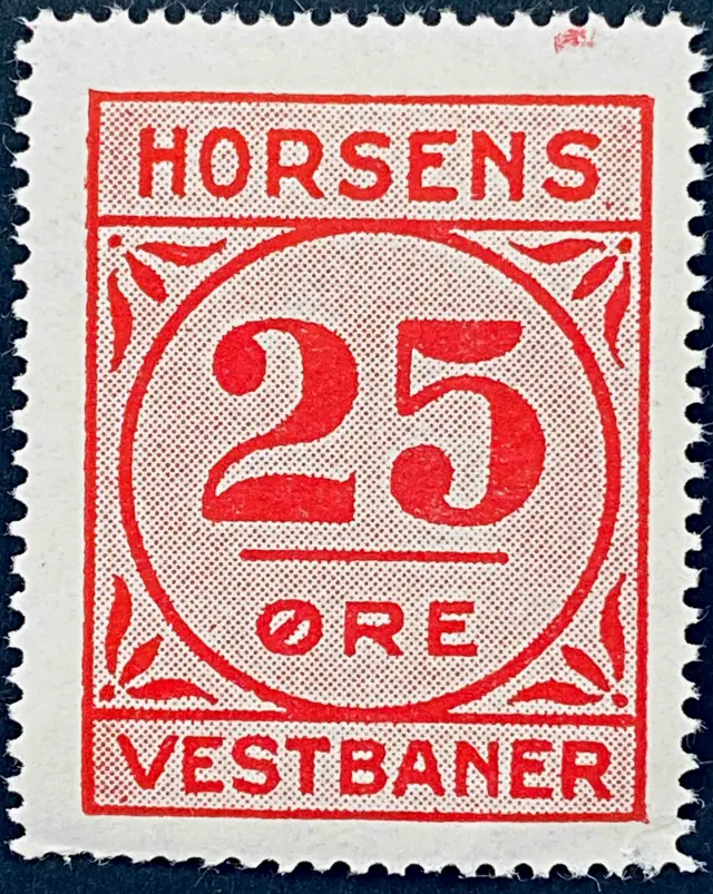 HV 19 - 25 Øre - Rød nuance.