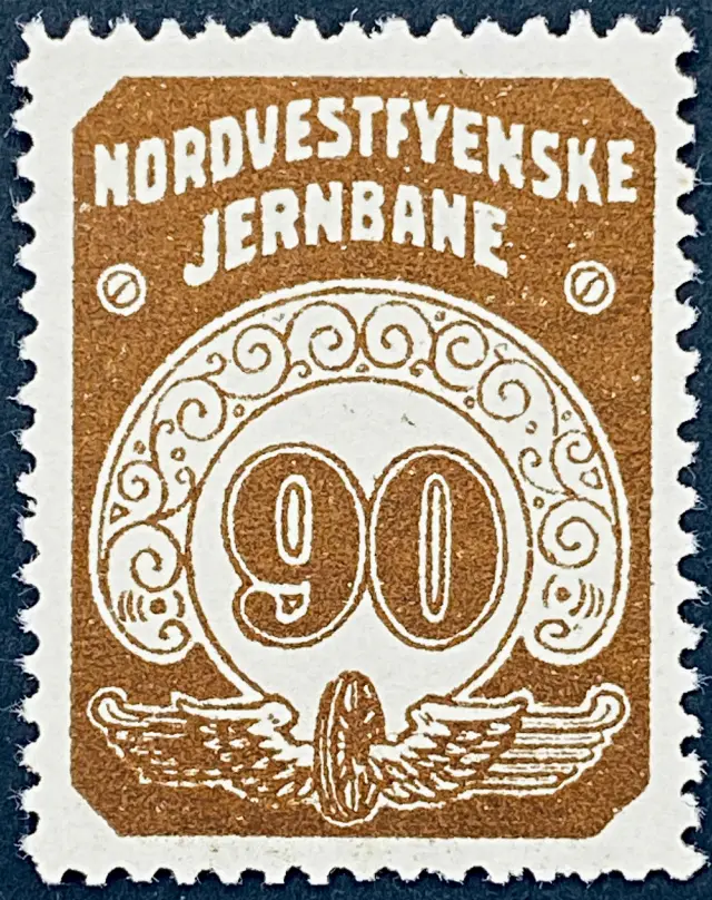 OMB 16A - 90 Øre - Brun.