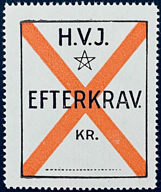 HVJ EK2 - Efterkravsmærke - Sort og Rød.