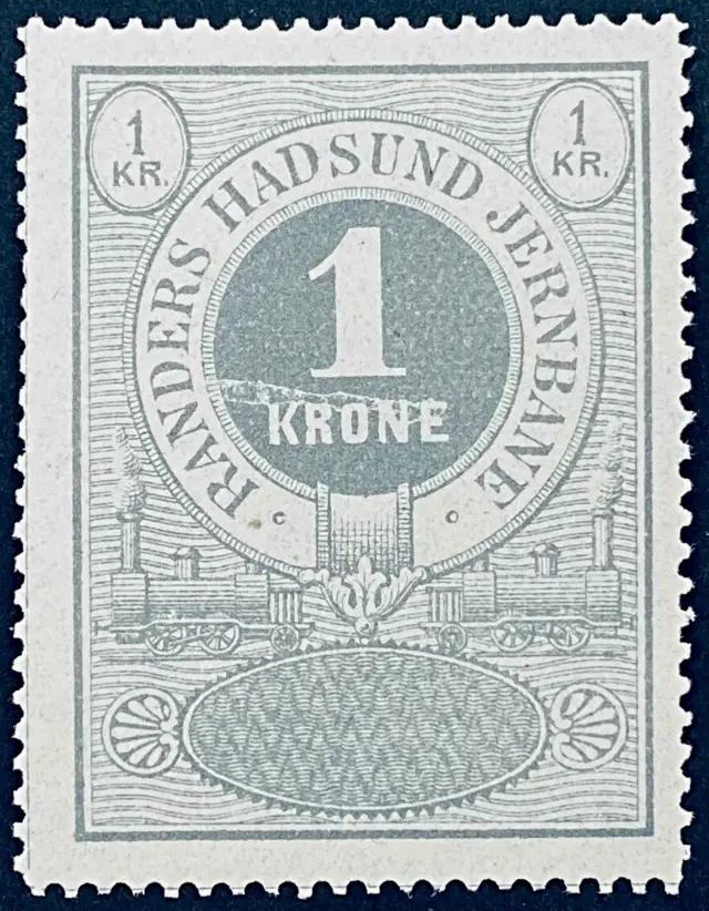 RHJ 21 - 1 KRONE - Grå.