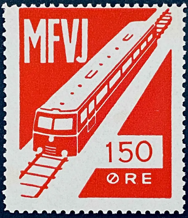 MFVJ 35 - 150 Øre Motiv: Skinnebus - Rød.