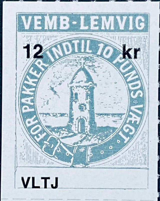VLTJ 82A - 12 Kroner Motiv: Lemvig Fyr - Grå.