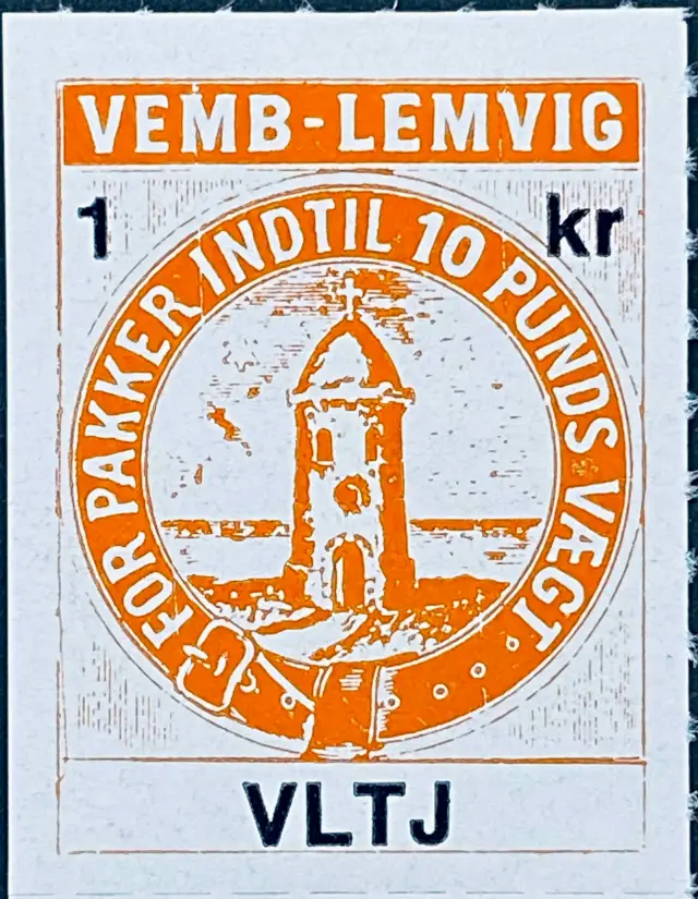 VLTJ 88A - 1 Kroner Motiv: Lemvig Fyr - Orange.
