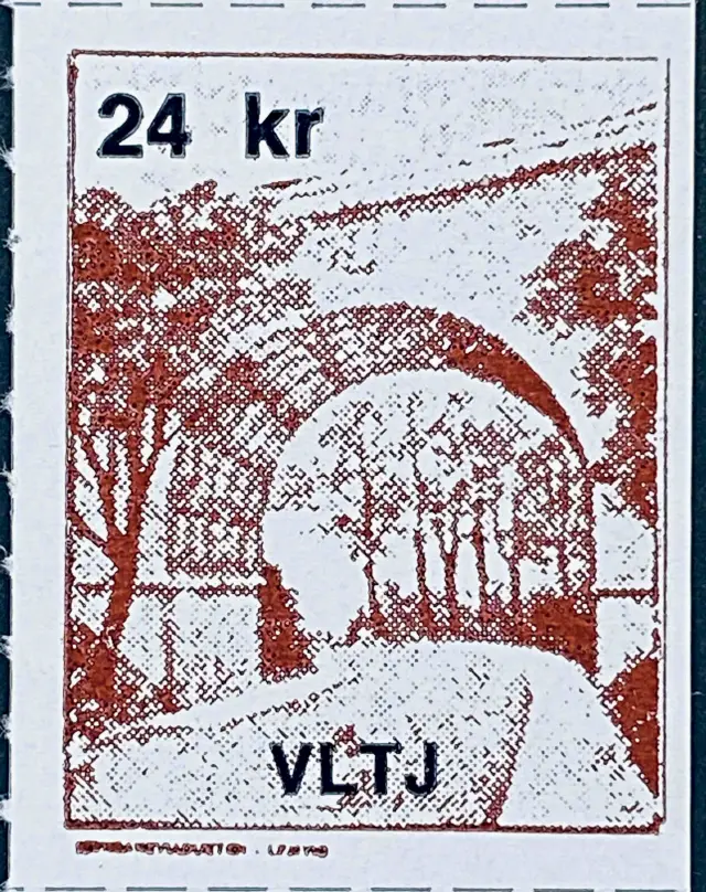 VLTJ 87B - 24 Kroner Motiv: Jernbaneviadukt i Lemvig - Brun.