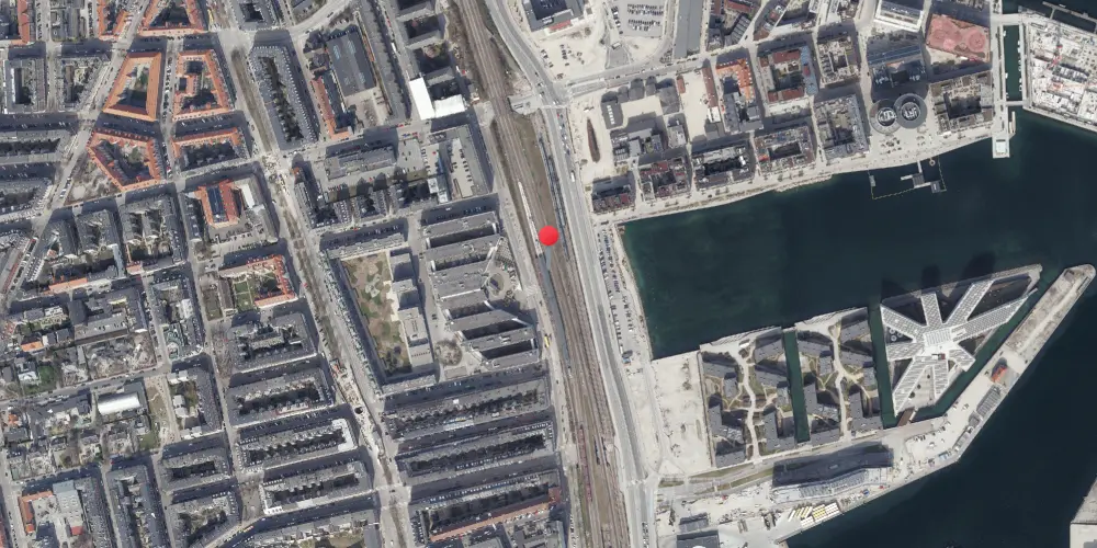 Historisk kort over Nordhavn Trinbræt 
