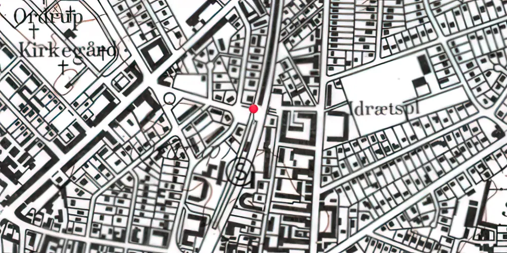 Historisk kort over Ordrup Station