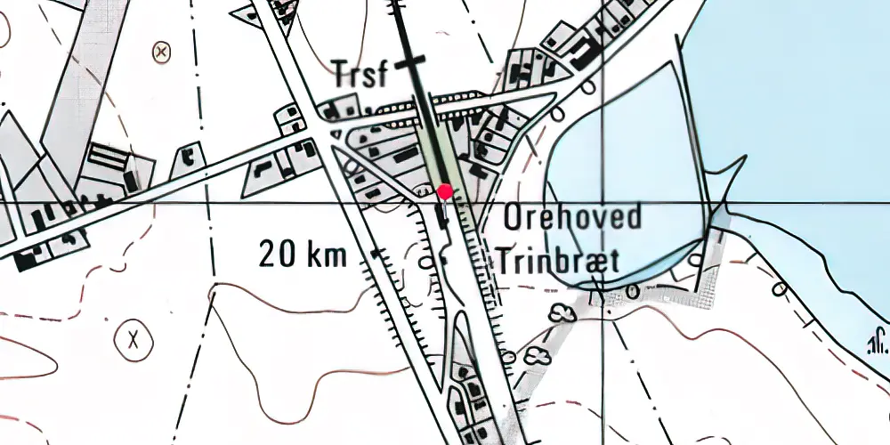 Historisk kort over Orehoved Trinbræt