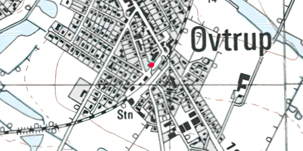 Historisk kort over Outrup Trinbræt