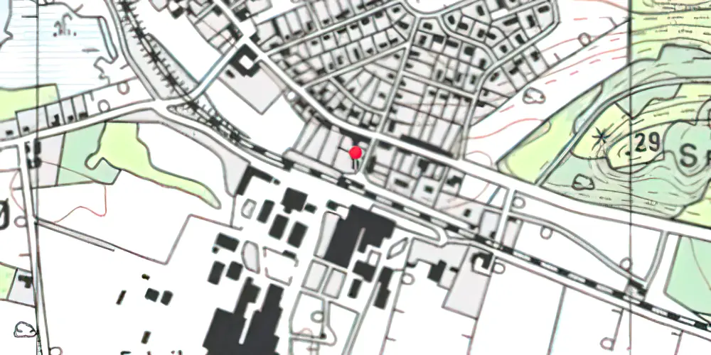 Historisk kort over Pindstrup Station 