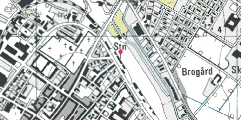 Historisk kort over Ringkøbing Station
