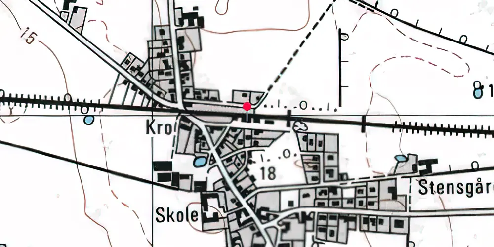 Historisk kort over Hyllinge Station 
