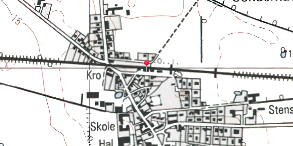 Historisk kort over Hyllinge Station 
