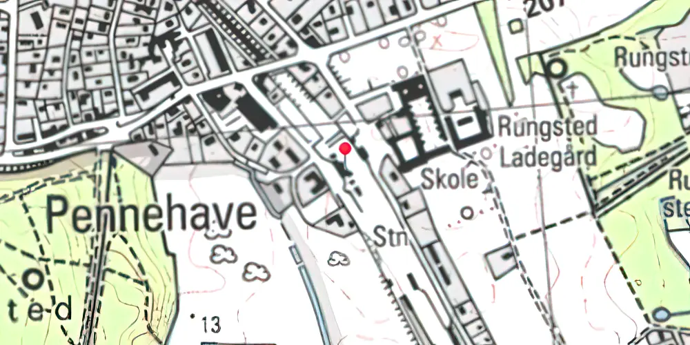 Historisk kort over Rungsted Kyst Station 