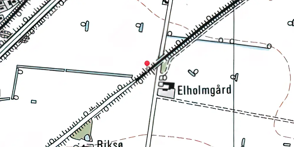 Historisk kort over Rødby Øst Teknisk Station