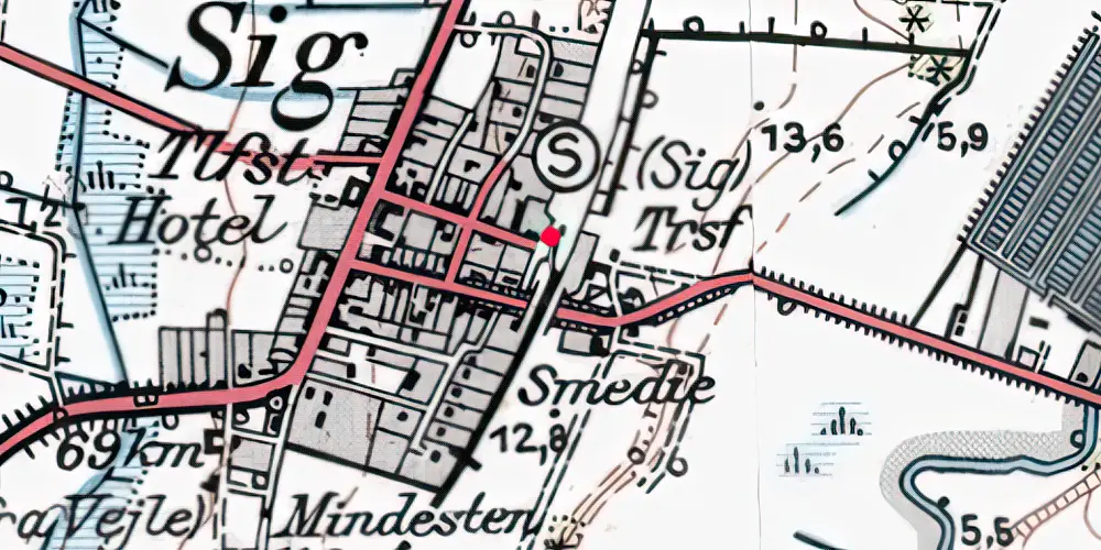 Historisk kort over Sig Station 