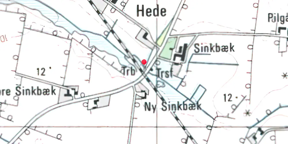 Historisk kort over Sinkbæk Trinbræt