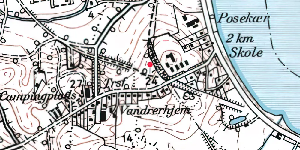 Historisk kort over Skelbæk Holdeplads 