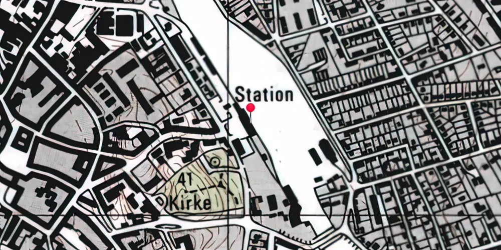 Historisk kort over Næstved Station