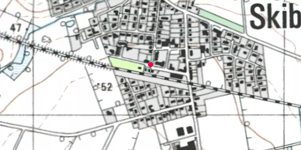 Historisk kort over Skibbild Station 