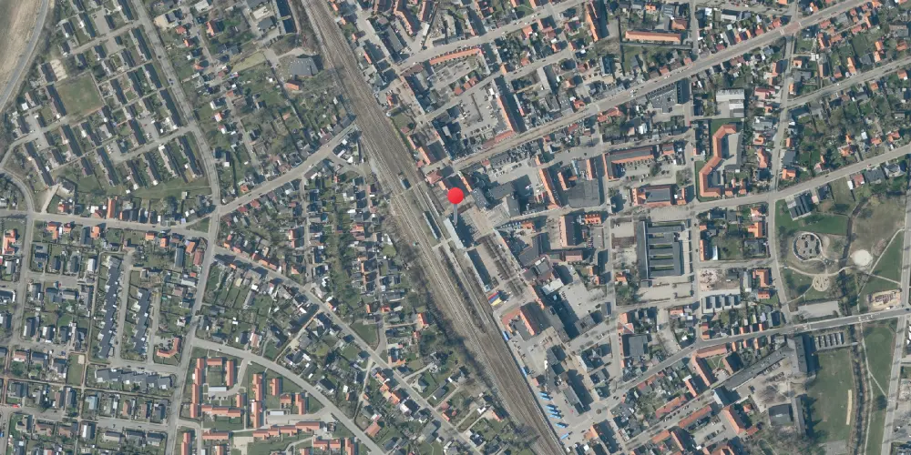 Historisk kort over Skjern Station 