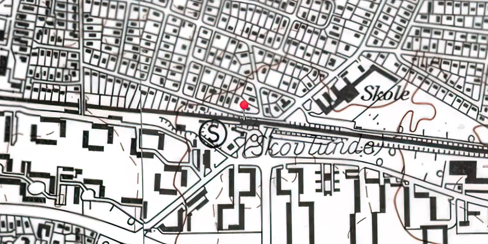 Historisk kort over Skovlunde S-togstrinbræt 