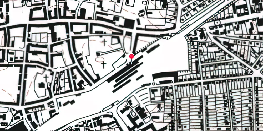 Historisk kort over Roskilde Station 