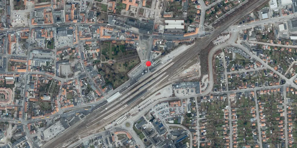 Historisk kort over Roskilde Station