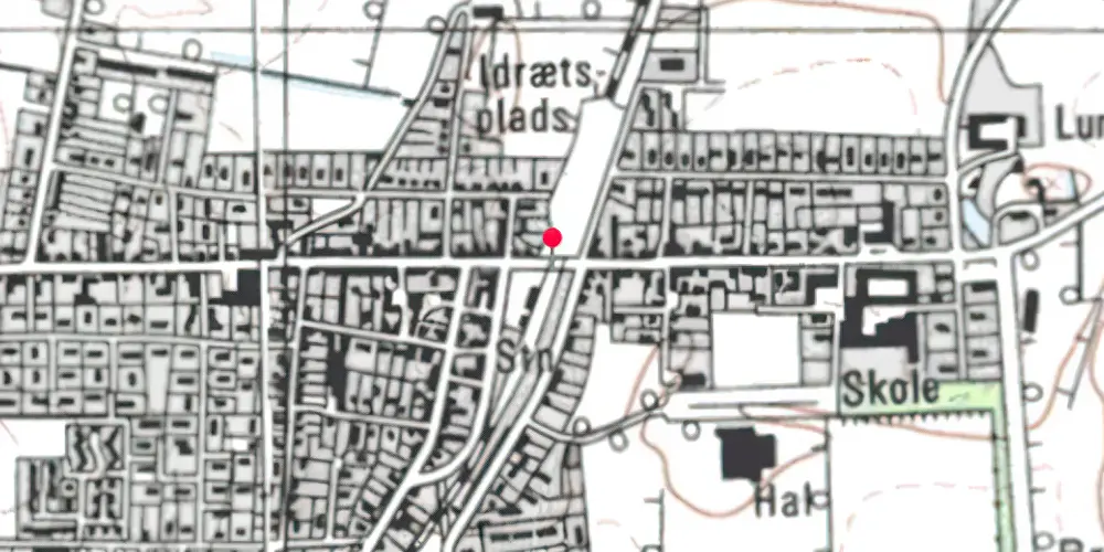 Historisk kort over Snedsted Station 