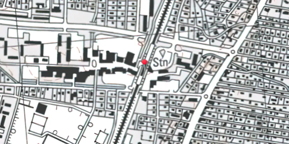 Historisk kort over Solrød Strand Station 