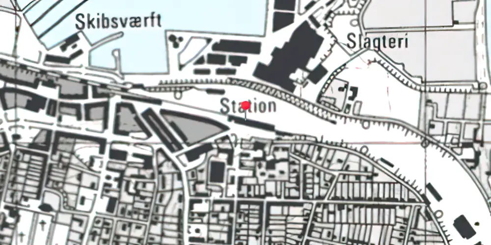 Historisk kort over Struer Station