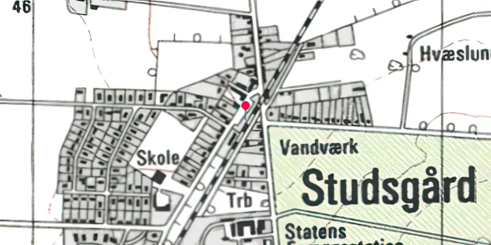 Historisk kort over Studsgård Station 