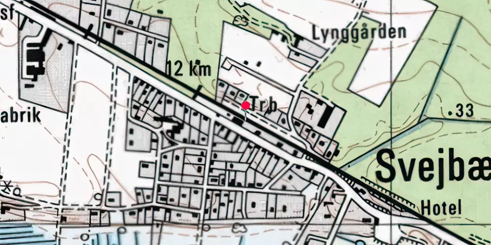 Historisk kort over Svejbæk Station 