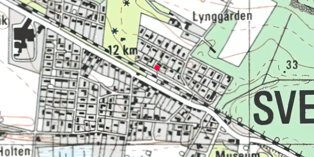 Historisk kort over Svejbæk Trinbræt