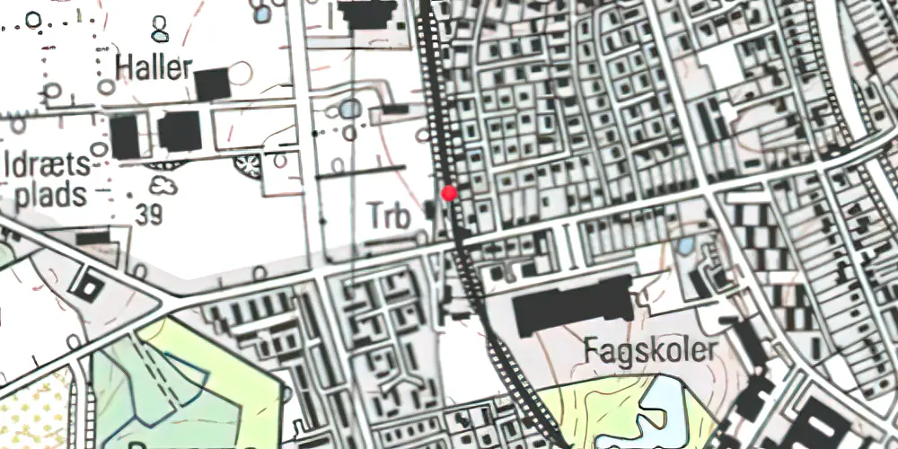 Historisk kort over Svendborg Vest Trinbræt