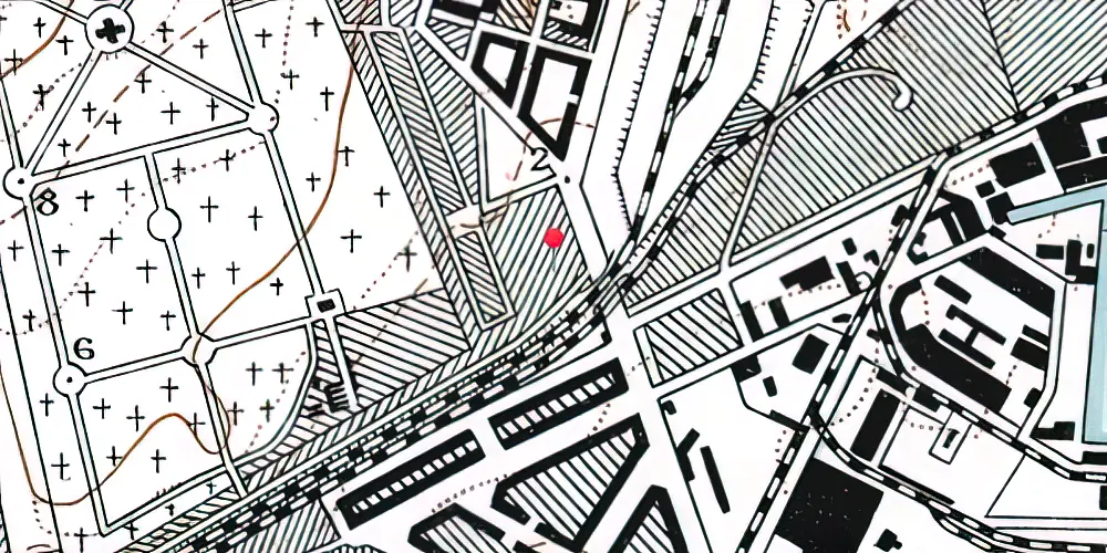 Historisk kort over Sydhavn Trinbræt 