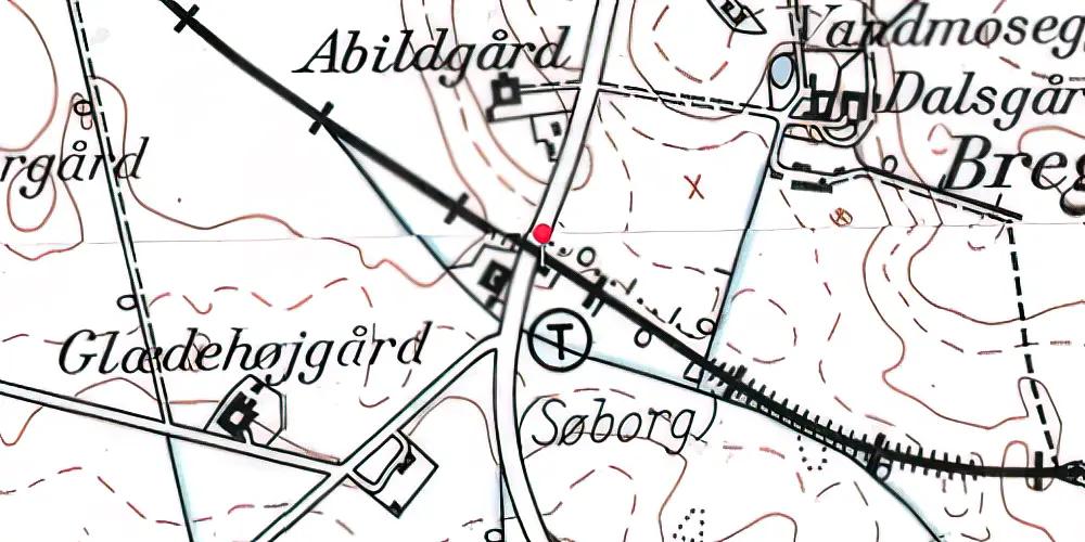 Historisk kort over Søborg Trinbræt
