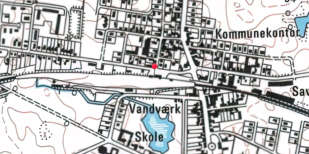 Historisk kort over Hvalsø Station