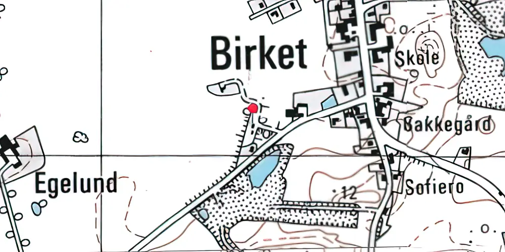 Historisk kort over Birket Trinbræt