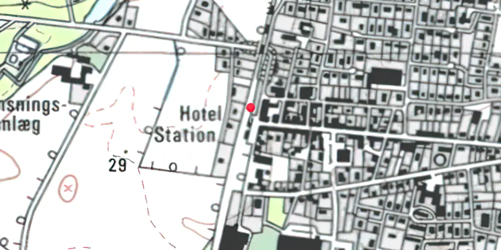 Historisk kort over Tistrup Station