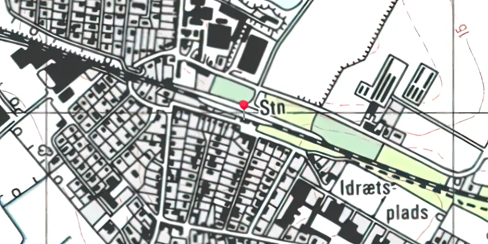 Historisk kort over Tjæreborg Station