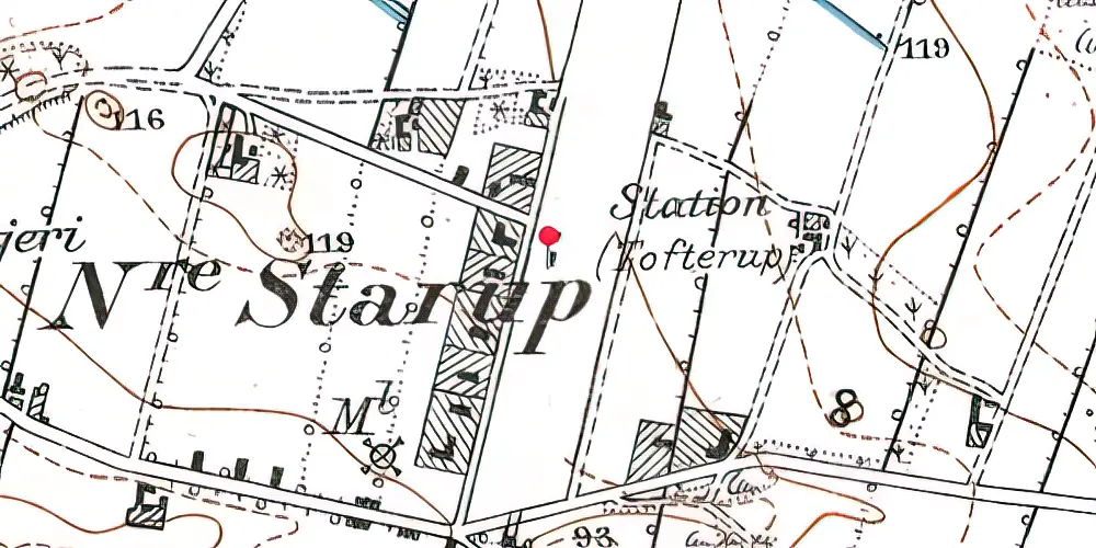 Historisk kort over Tofterup Station