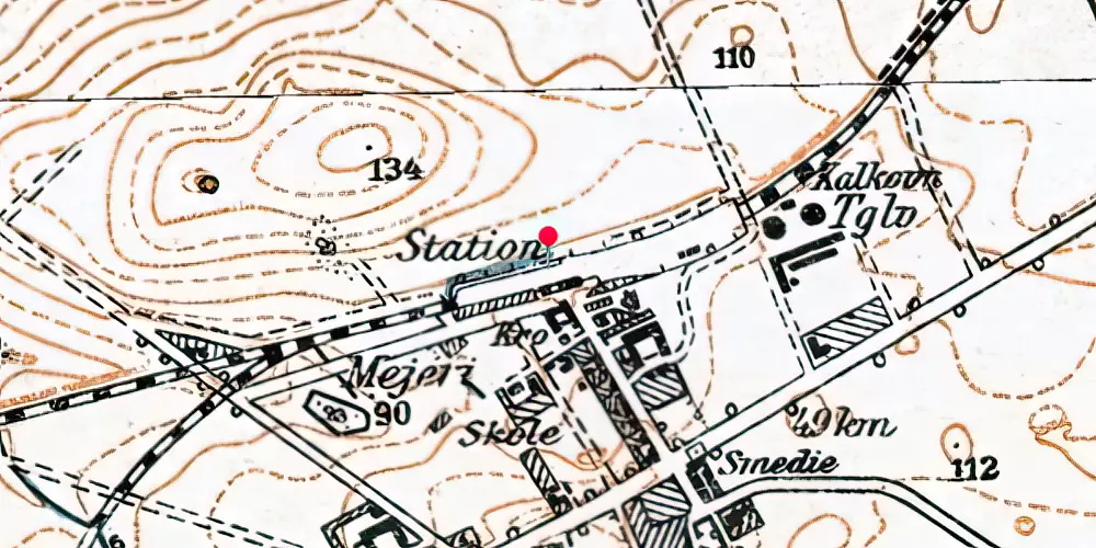 Historisk kort over Trustrup Station [1876-2016]
