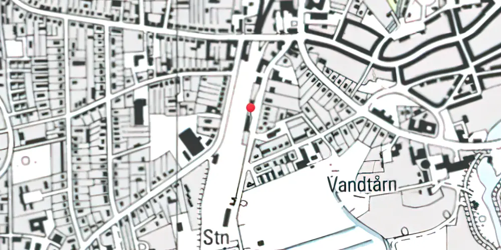 Historisk kort over Tønder H Station