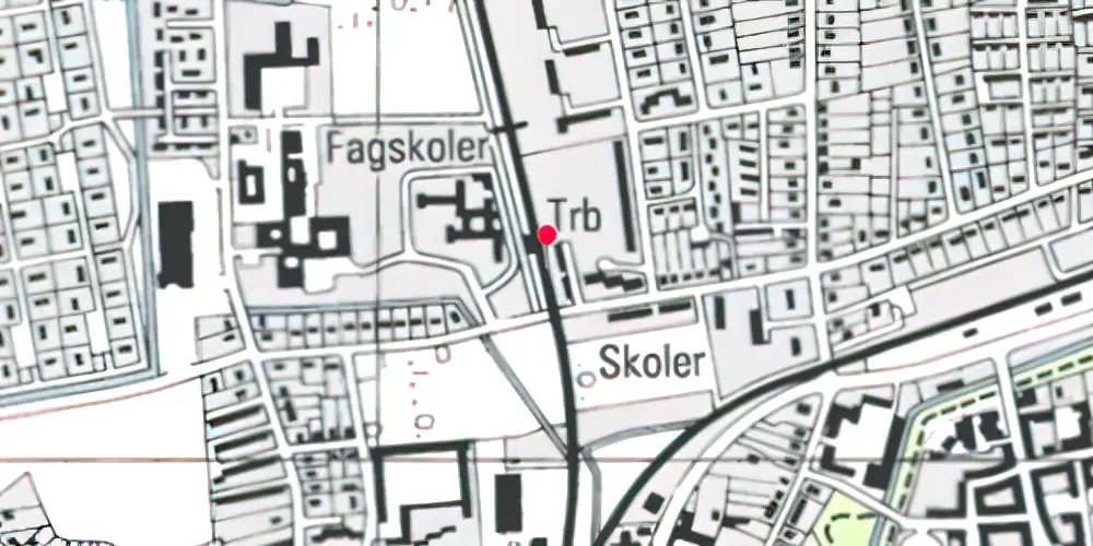 Historisk kort over Tønder Nord Trinbræt