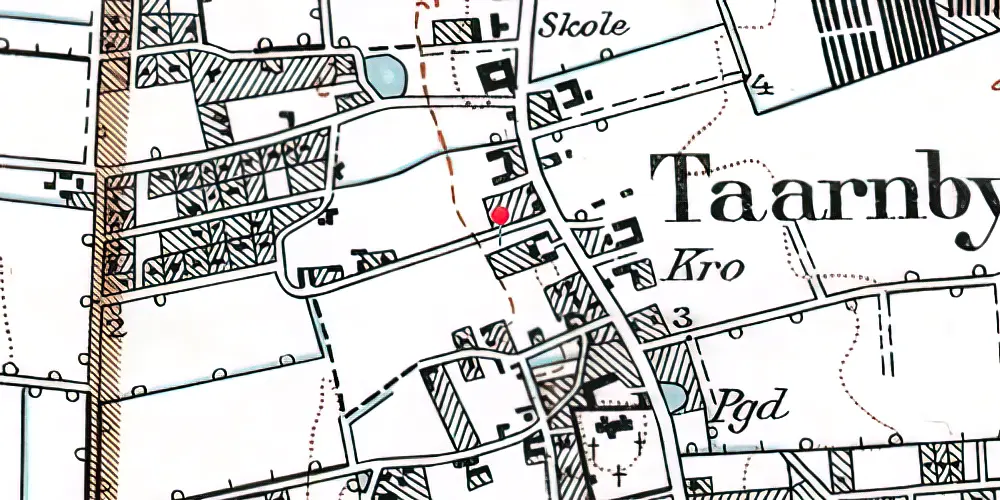 Historisk kort over Tårnby Trinbræt