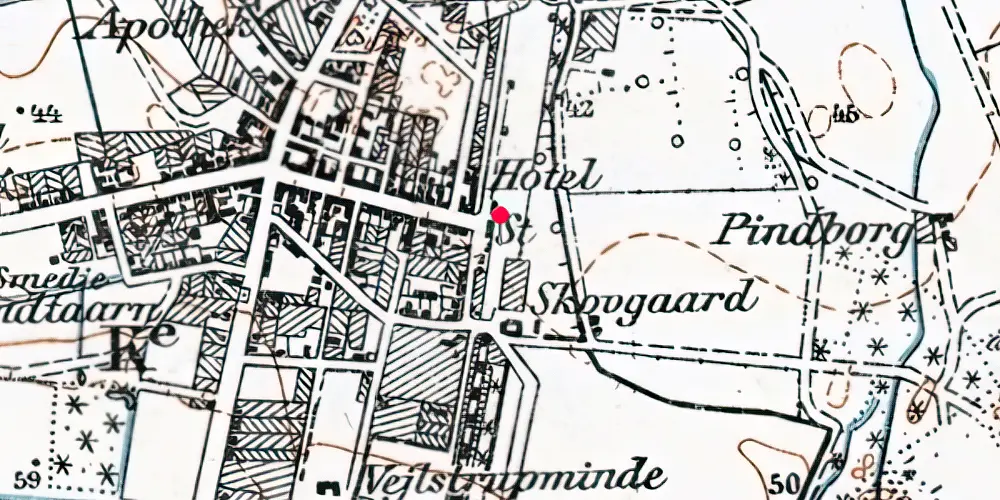 Historisk kort over Ulfborg Station