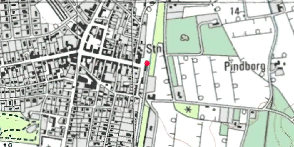 Historisk kort over Ulfborg Station 