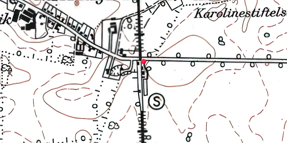Historisk kort over Vallø Station 