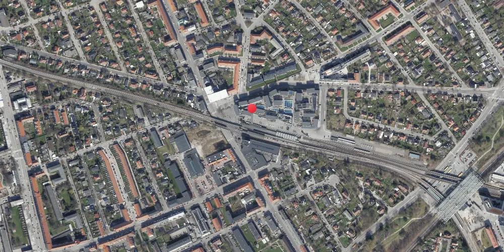 Historisk kort over Vanløse S-togsstation 