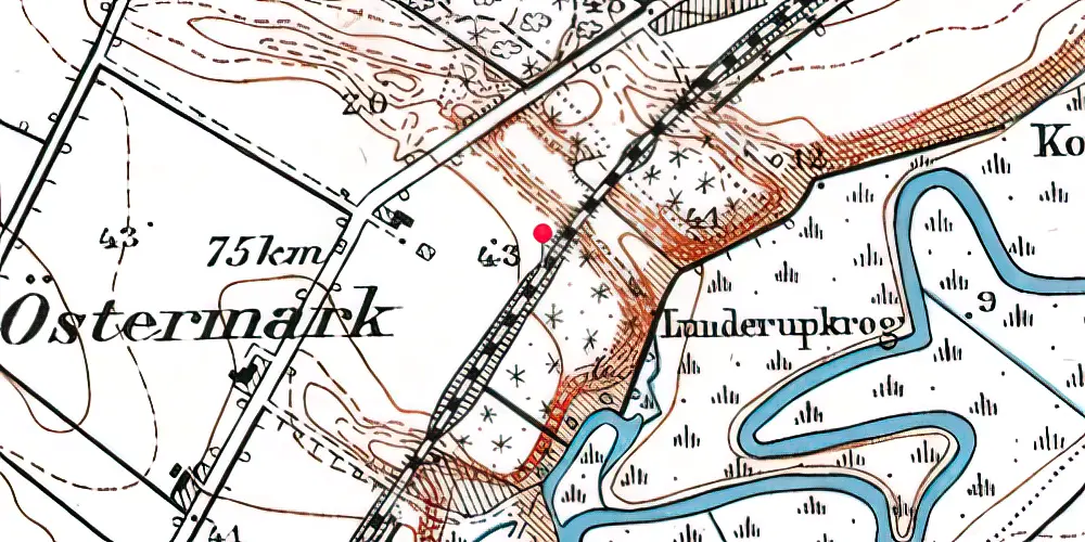 Historisk kort over Varde Nord Trinbræt